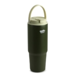 CELLO Quench Go 850 Insulated Stainless Steel Sipper Tumbler with Straw for Daily Use & Travel 850 ml Green | Double Wall Vacuum Insulated Hot & Cold Leakproof Stainless Steel Mug Tumbler for Office