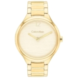 Calvin Klein Delight Qtz Basic Slim Light Gold Round Dial Women’s Watch|Stainless Steel Material|Multi Color Band – 25100048