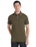 Arrow Sport Men Regular fit Cotton Solid Short Sleeves Polo Shirt(ASAEOTS5066_Green_S)