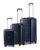 SNITCH Loop 3Pc Set Blue Polypropylene Hard Travel Suitcase – Suitcase for Travel Set of 3 & Luggage with 4 Wheels, Secure Lock & Free Shoe Bag