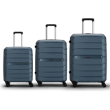 Aristocrat Liberty Set of 3 (Cabin+Medium+Large) Trolley Bag, 58+68+78Cm | Combination Lock | 8 Wheels | 5 Years International Warranty | Spanish Blue