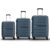 Aristocrat Liberty Set of 3 (Cabin+Medium+Large) Trolley Bag, 58+68+78Cm | Combination Lock | 8 Wheels | 5 Years International Warranty | Spanish Blue