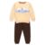 LuvLap Baby Girls Full Sleeve Sweatshirt & Pyjama Set Pack Of 1, Cotton Rich Fleece, Mango, M (3 to 6 Months)