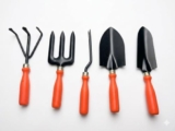 Ocean Mart Gardening Hand Tools Set – 5 Pieces (Cultivator, Big and Small Trowel, Weeder, Fork) | Tools for Home Garden | Durable Plant Tool Kit | Farming Tools