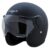 Vega Jet ISI DOT Certified Matt Finish Open Face Helmet for Men and Women with Clear Visor(Dull Black, Size:M)