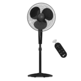 Orient Electric Harrier BLDC Stand Fan with Remote | Energy Saving Fan, Whisper Quiet 52 dB Operation | 90° Oscillation, Tilt & Height Adjustment | 2 Year Warranty, Black