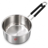 Jensons Stainless Steel Saucepan,Tea Pot, Milk Pot, with Strong Grip Handle 1.1 LTR