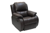 The Couch Cell | One Seater Recliner Chair | Brown Leatherette Upholstered Recliner | Manual Single Seater Recliner | Comfortable Recliner for Living Room Bedroom Home Seating