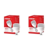Eveready 40W LED Hammer Bulb | High CRI & High Efficiency | Energy Efficient | Mercury-Free | 4KV Surge Protection | 100 Lumens Per Watt | Cool Day Light (6500K) (Pack of 2)