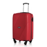 HRX Icon Cabin Size Red Polypropylene Hard Shell Suitcase – Premium Travel Trolley Bag with 4 Spinner Wheels, Number Lock & Water Resistant Body