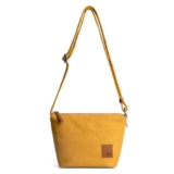 DailyObjects Slim Caddy Sling Crossbody Bag for Women, Girls | Durable Cotton Canvas with Slip Pocket | Stylish Ladies Shoulder Purse Wallet | Zippered Closure & Adjustable Strap – Mustard