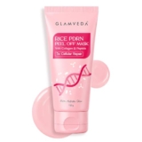 Glamveda Rice PDRN & Collagen Peel Off Mask | 5X Cellular Repair Korean Face Mask with Polyglutamic Acid, Rice Extract & Ferment Complex | Hydrating, Firming & Brightening Mask for Korean Glass Skin Glow | 100 gm