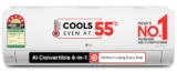 LG 5800W Max Cooling Capacity, 5 Star, 100% Copper Tubes, 1.42 Ton Inverter Split AC (AI Convertible 6in1, Energy Saving & Faster Cooling at 55℃, 4 Way Swing, Allergen Protection, AS-Q19YNZE2, White)
