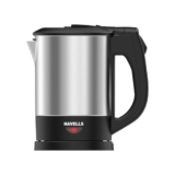 Havells HOTSIP Electric Kettle | 1250 W | 1 L Capacity | Rust Resistant 304 Stainless Steel Tank | Triple Safety Protection | Wider Mouth for Easy Filling (Black & Silver)