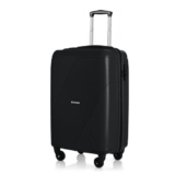 HRX Icon Cabin Size Haileys Black Polypropylene Hard Shell Suitcase – Premium Travel Trolley Bag with 4 Spinner Wheels, Number Lock & Water Resistant Body