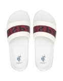 U.S. POLO ASSN. MENS HARVEY 6.0 WHITE Sliders- (UK11) (US12) (2FD24795W01)