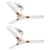 LONGWAY Creta P2 1200 mm/48 inch Ultra High Speed 3 Blade Anti-Dust Decorative Star Rated Ceiling Fan 2 Years Warranty (Ivory, Pack of 2)