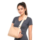 Flamingo Arm Pouch Belt | Orthopaedic Pouch Arm Suppoter with Elbow Support, Arm Immobilizer Brace for Fracture, Sprain, Dislocation & Pain Relief | Beige | X-Large
