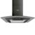 Glen 60cm 1000 m3/hr Curved Glass Wall Mounted Kitchen Chimney Push Buttons Baffle Filter (MISO Black)