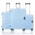 HRX Parabola 3-Piece Luggage Set Light Blue Polypropylene Hard Shell Suitcase Set – Premium Travel Trolley Bags with 8 Spinner Wheels, Number Lock & Water Resistant Body