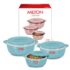 Novo By La Opala Opalware Dinner Set 10 Pieces for Family of 2,Blue Florets