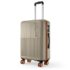 LAttitude By Provogue Core Medium Check-in Suitcase 65cm 24 inch Polypropylene Hard Trolley Bag, 8 Spinner Wheels, Recessed Number Lock, Lightweight Luggage for Men & Women Midnight Black/Arctic Blue