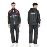 Amazon Brand – Symactive Polyester Water Resistant Rain Coat with Pant (Black, Small)