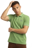 Peter England Men’s Regular Fit Branded Insignia Half Sleeve Polo T-Shirt | Cotton Rich | Premium Pique Weave Forest Green