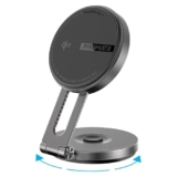 Promate Qi2 Certified Wireless Magnetic Car Charger Mount with 15W MagSafe Compatibility, Car Dashboard & LCD Screen Support, Adjustable Rotatable Swing Arm, Cradless 360° Design, FOD, MagMate-1
