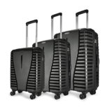 Aristocrat Airpro Set of 3 (Cabin+Medium+Large) Trolley Bags, Jet Black