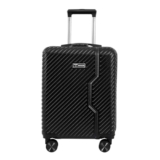 Impulse Vivid Polycarbonate (PC) Trolley Bag for Travel Small Cabin Check in, Luggage Bag Travel Hard Case with 8 Wheels 360 Degree Wheeling System (Black, Large Checked)