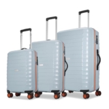 Aristocrat Altitude 8 Wheel Set of 3 (Small + Medium + Large) Hard Case Trolley Bags | Combination Lock |Tough and Durable Luggage | 3 Year International Warranty | Suitcases for Travel| Surf Spray