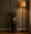 tu casa Foldable Metal Floor Lamps with Beige Jute Shade for Home Décor, Bedrooms Corner, Living Room, Gifting, Diwali Decoration, Hall, Office, Study Room (Height: – 57″) – Bulb not Included
