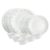 CELLO Tropical Lagoon Dazzle Series Opalware Dinner Set of 18 Pieces For Family of 6 | Bone-Ash Free & Leadfree Opal Glass, Microwave & Dishwasher Safe Plates & Bowls Crockery Set For Dining & Gifting