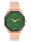 French Connection Ascend Green Rectangle Dial Womens Analogue Watch FCN090RGM