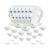 La Opala Opal Glass Crockery | for Family of 6 | Dinner Set 35 pcs Floral Fountain | Plates & Bowls for Dining | Microwave Safe | 100% Vegetarian | Extra Strong | Extra Light & White