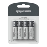 Amazon Basics Pro Series AA Alkaline Battery | Pack of 4 | for High Drain Devices | Toys, Digital Camera, Electric Toothbrush