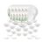 La Opala Opal Glass Crockery | for Family of 6 | Dinner Set 35 pcs Pink Florets | Plates & Bowls for Dining | Microwave Safe | 100% Vegetarian | Extra Strong | Extra Light & White