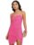 Tokyo Talkies Pink Shoulder Straps Sleeveless Slit Ruched Bodycon Mini Dress