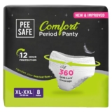 Pee Safe Comfort Period Panties | XL-XXL | 8 Panties | 360° Protection | 12 Hr Protection | Leak Proof | Overnight Comfort | Rash & Toxin Free | Seamless Fit