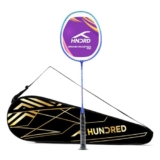 Hundred Smash Master 100 Strung Badminton Racket with Full Racket Cover | for Intermediate Players(Navy/Blue)