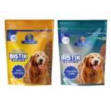 Dr. Pets Pack of 2 (900g Each) Bistik Dog Biscuits | Milk Chicken & Chicken Liver Flavour | Gluten Free Crunchy Dog Treats for Puppies & Adult Dogs | Healthy Training Snacks for All Breeds