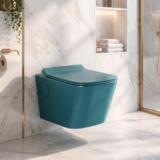 Plantex Commode for Toilet/Rimless Western Commode/Wall Hung Toilet with Soft Close Seat – P Trap (T05, Green)