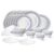 Larah by Borosil Ocean Fluted Series Opalware Dinner Set | 31 Pieces for Family of 6 | Microwave & Dishwasher Safe | Bone-Ash Free | Crockery Set for Dining & Gifting | Plates & Bowls | White