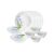 Larah By Borosil Lavender Opalware Floral Dinner Set, 10 -Piece, White