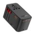 Promate Travel Adapter, Universal GaN Charge Adapter with 2000W AC Socket, 100W Four USB-C Power Delivery Ports, QC 3.0 Port, Auto-Resetting Fuse and Surge Protect for iPhone 15,TripMate-GaN100