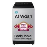 Samsung 8 Kg, 5 Star, AI Wash, AI Energy Mode, Wi-Fi, Ecobubble, AI VRT+, Super Speed, Soft Closing Door, Digital Inverter, Fully-Automatic Top Load Washing Machine (WA80F08S2LTL, Lavender Gray)