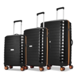 Aristocrat Altitude Set of 3 (Cabin+Medium+Large) Trolley Bags, Black