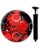 M S Enterprises CR-7 Football Training Ball with Pump Free Size 5, Rubber Moulded Design Practice Match Play, Durable Surface Outdoor Ground Grass Turf Use, All Ages Skill Development Sports Gear