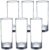Amazon Brand – Solimo Nia High Ball Glass Set, 325ml, Set of 6, Transparent